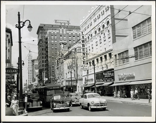 Union Street a Memphis anni 50 Ft 37943 - Stampa 20x15 cm - Farabola Stampa ai sali d'argento