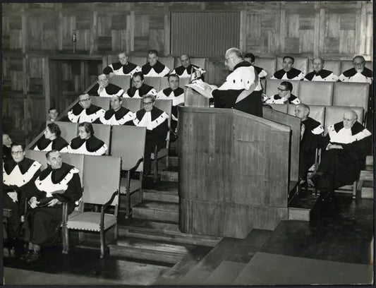 Università Cattolica Apertura anno 1962 Ft 35917 - Stampa 21x27 cm - Farabola Stampa ai sali d'argento