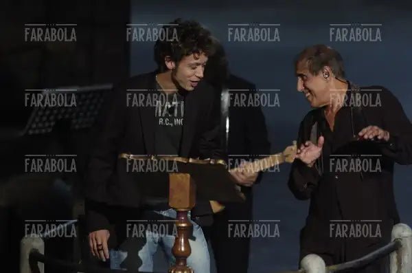 Valentino Rossi e Adriano Celentano, RockPolitik, 2005 - Farabola Immagine digitale