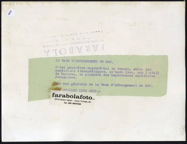 Veduta atollo di Mururoa 1966 Ft 4022 - Stampa 24x18 cm - Farabola Stampa ai sali d'argento