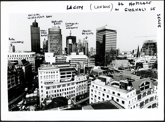 Veduta della City Londra anni 90 Ft 38032 - Stampa 24x18 cm - Farabola Stampa ai sali d'argento