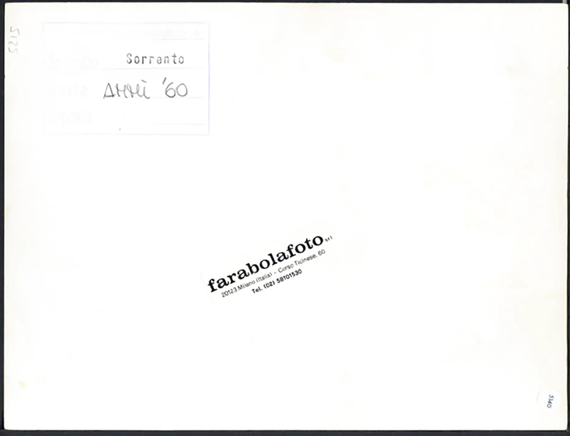 Veduta di Sorrento anni 60 Ft 5140 - Stampa 24x18 cm - Farabola Stampa ai sali d'argento