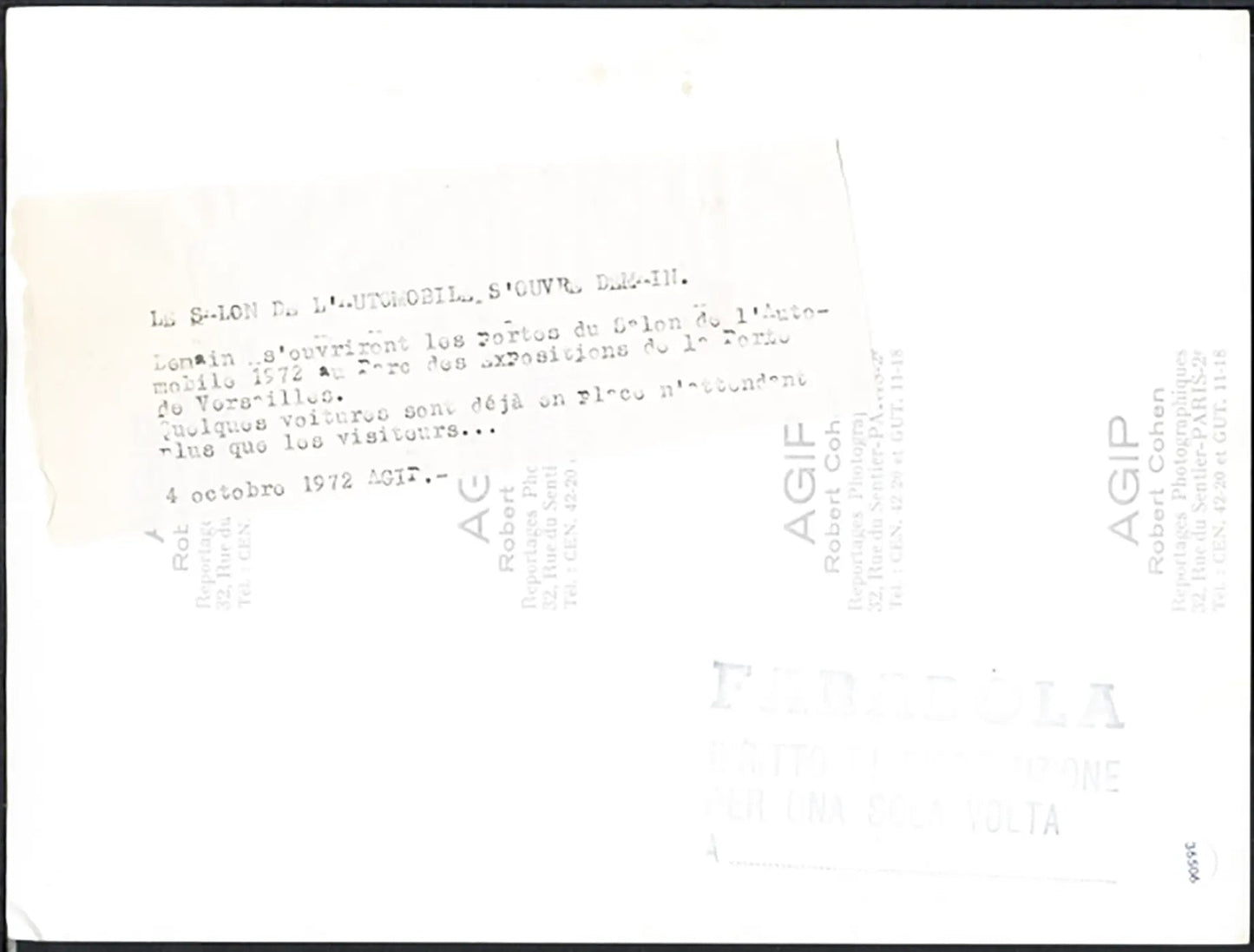 Veduta Salone Auto Parigi 1972 Ft 36506 - Stampa 24x18 cm - Farabola Stampa ai sali d'argento