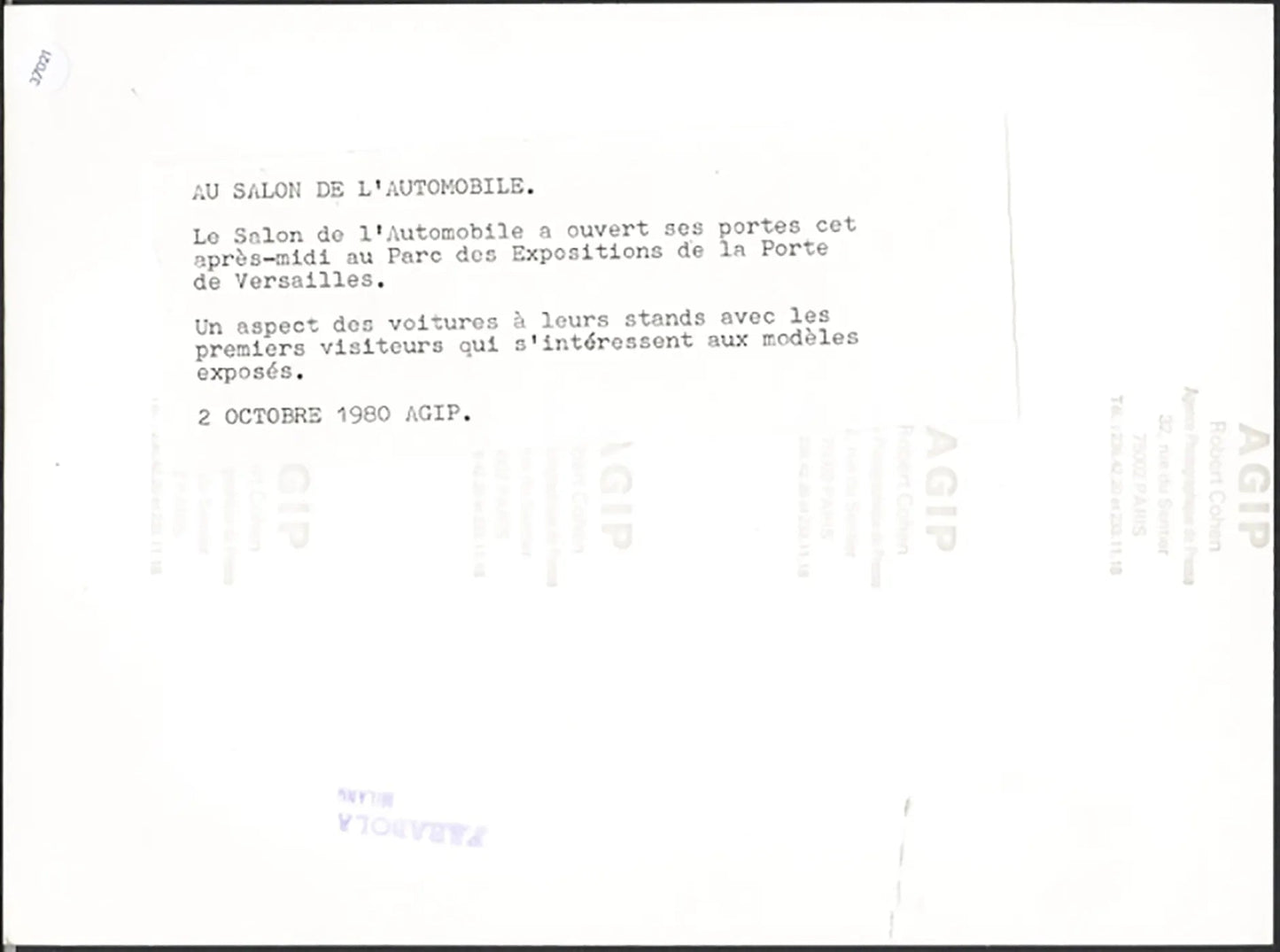 Veduta Salone Auto Parigi 1980 Ft 37021 - Stampa 24x18 cm - Farabola Stampa ai sali d'argento