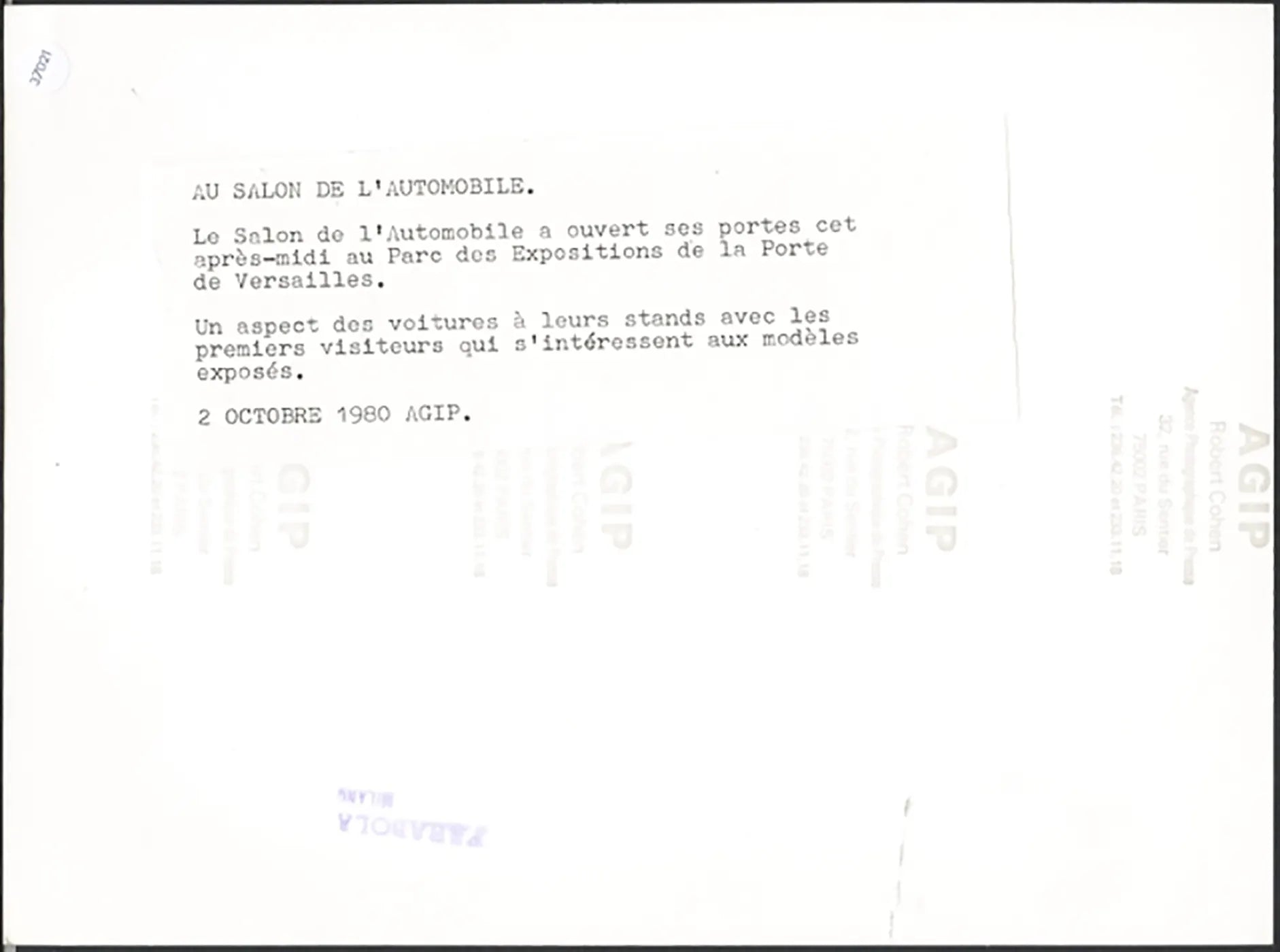 Veduta Salone Auto Parigi 1980 Ft 37021 - Stampa 24x18 cm - Farabola Stampa ai sali d'argento