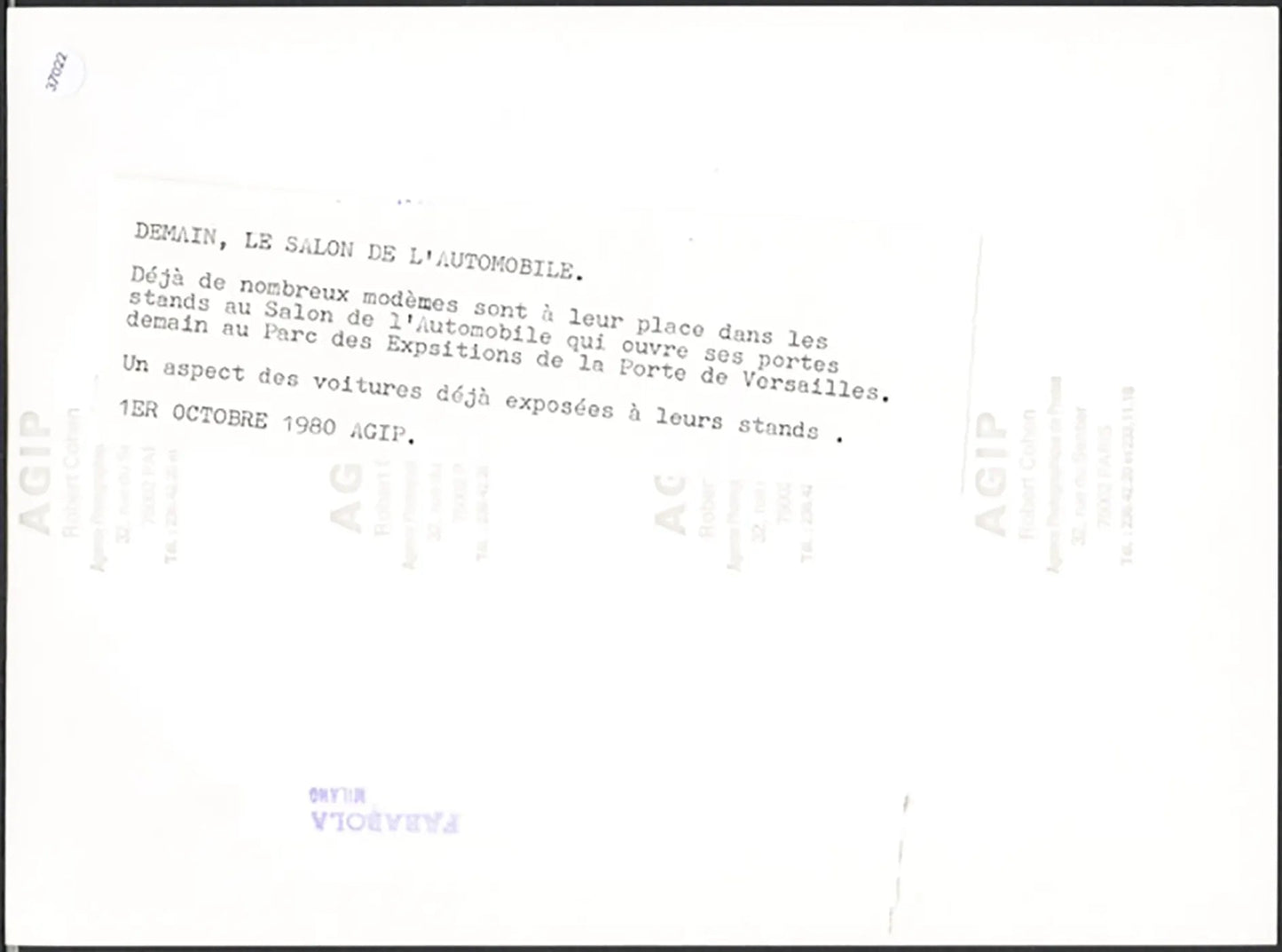 Veduta Salone Auto Parigi 1980 Ft 37022 - Stampa 24x18 cm - Farabola Stampa ai sali d'argento