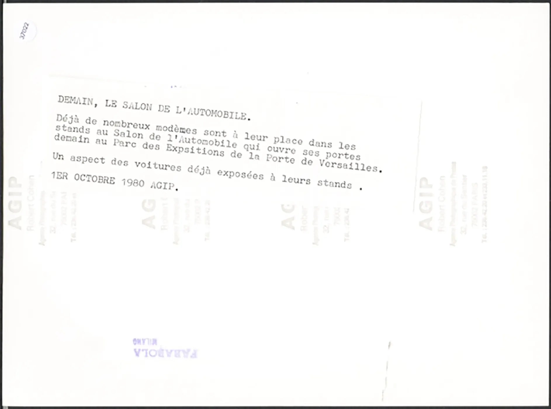 Veduta Salone Auto Parigi 1980 Ft 37022 - Stampa 24x18 cm - Farabola Stampa ai sali d'argento