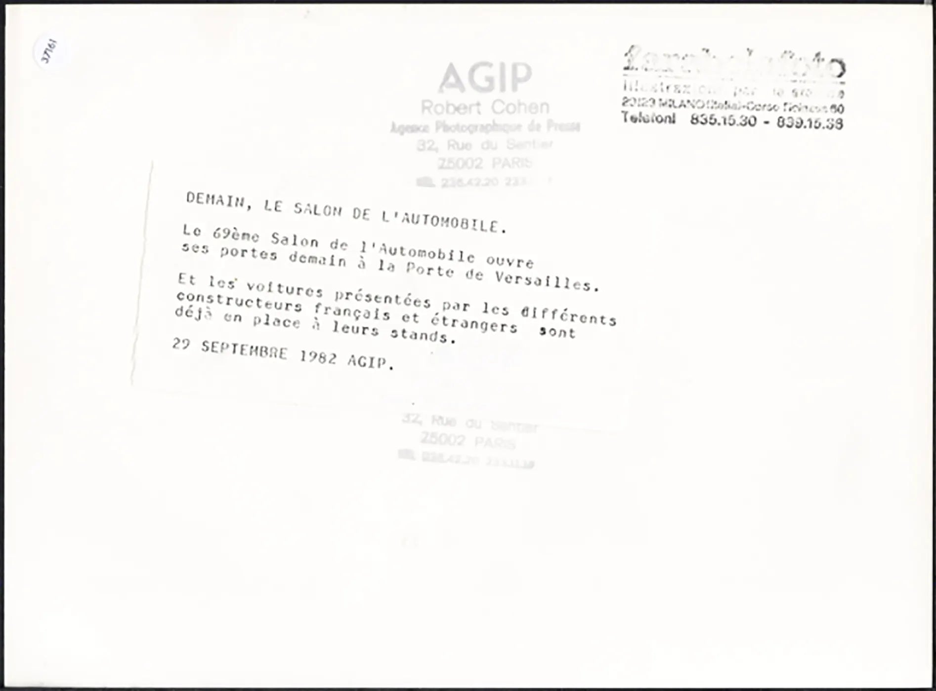Veduta Salone Auto Parigi 1982 Ft 37161 - Stampa 24x18 cm - Farabola Stampa ai sali d'argento