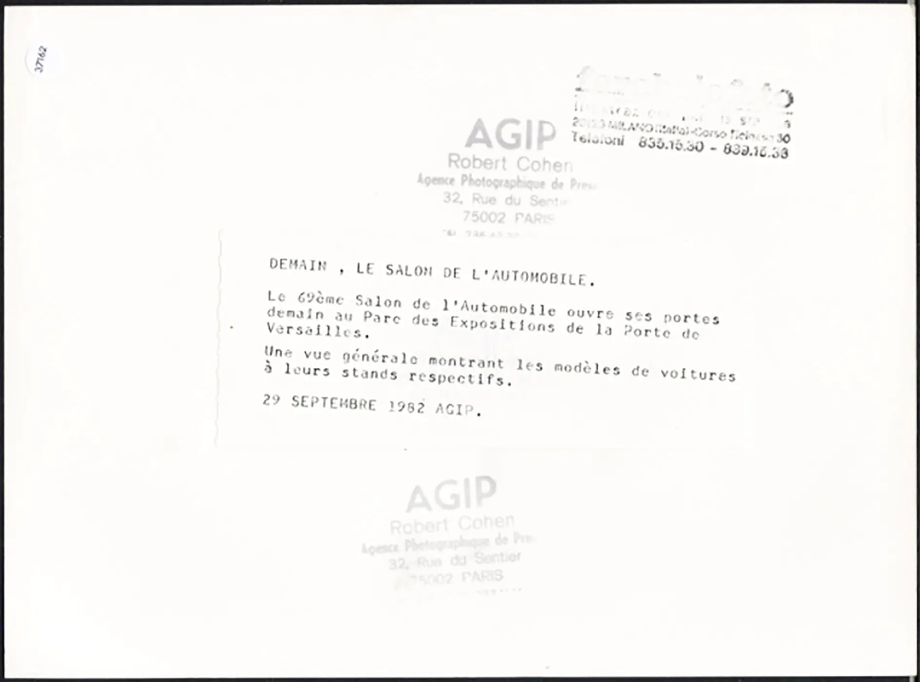 Veduta Salone Auto Parigi 1982 Ft 37162 - Stampa 24x18 cm - Farabola Stampa ai sali d'argento