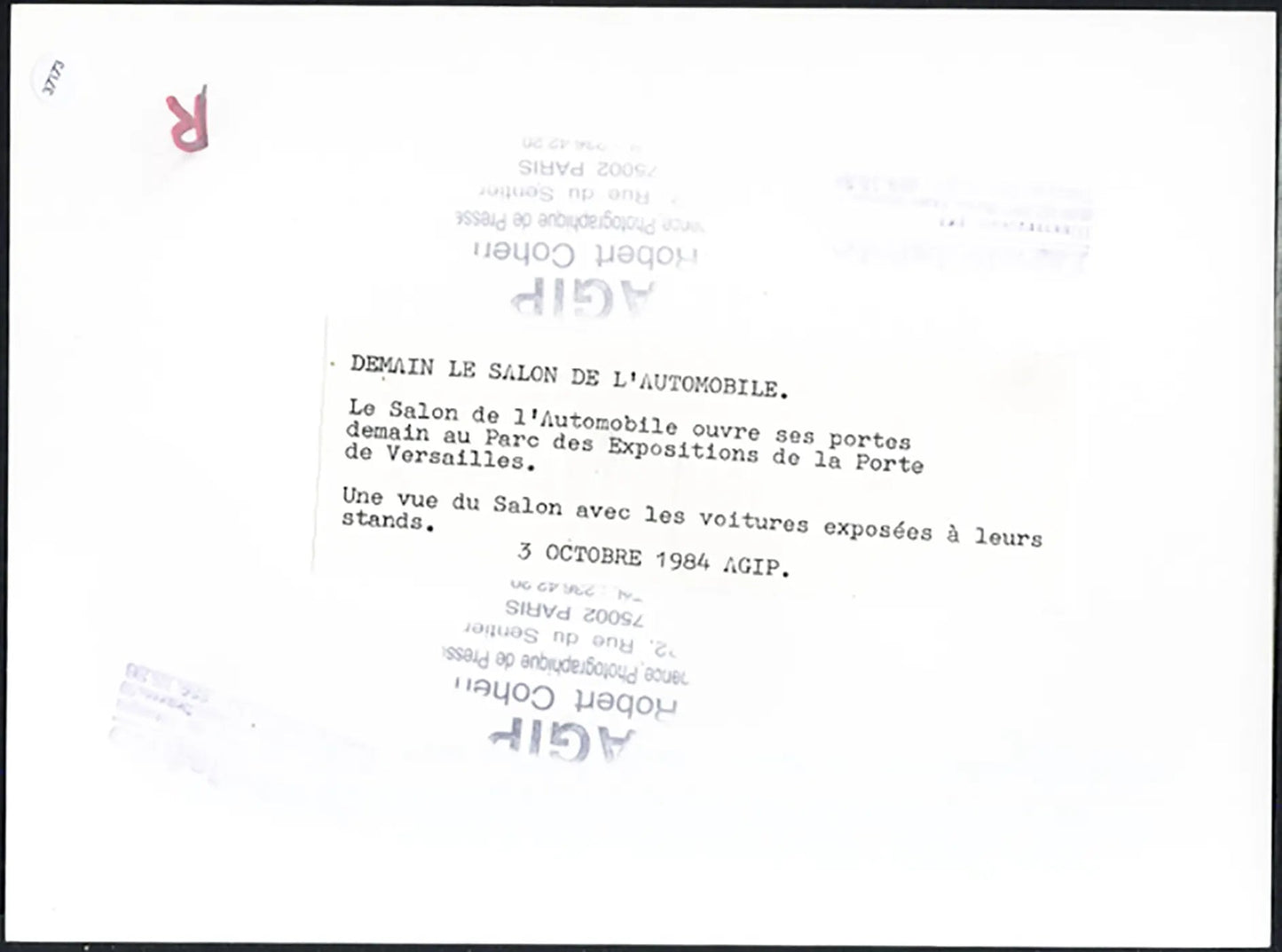 Veduta Salone Auto Parigi 1984 Ft 37173 - Stampa 24x18 cm - Farabola Stampa ai sali d'argento