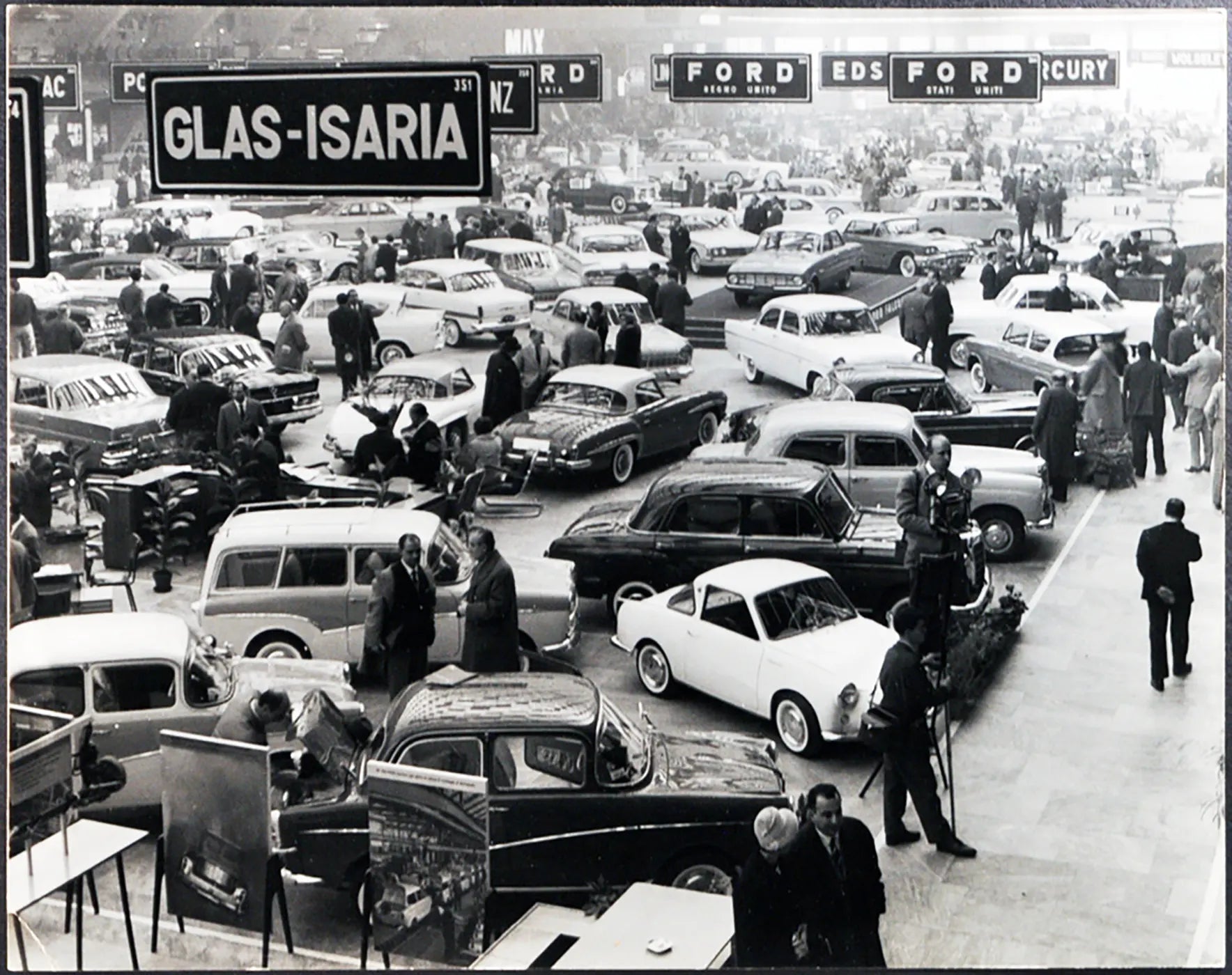 Veduta Salone Auto Torino 1959 Ft 35350 - Stampa 21x27 cm - Farabola Stampa ai sali d'argento