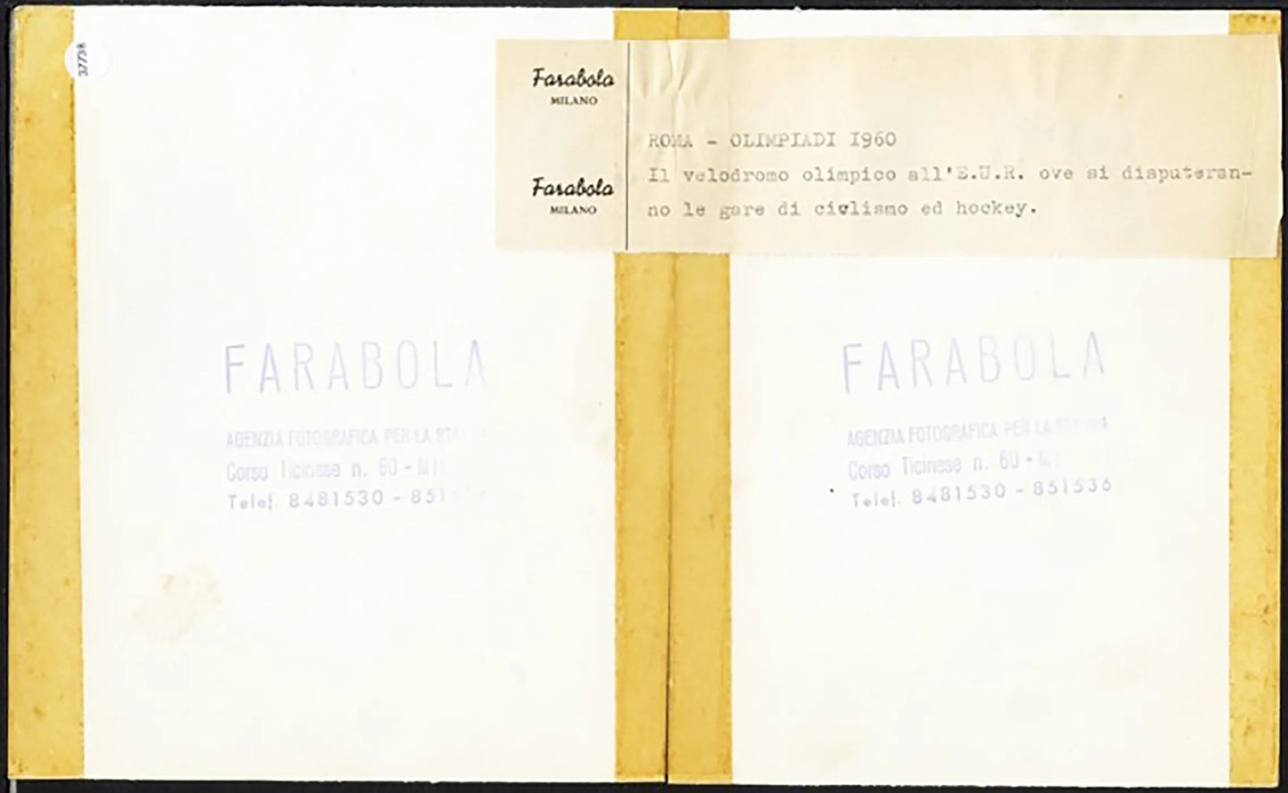 Velodromo dell'Eur Roma 1960 Ft 37738 - Stampa 58x17 cm - Farabola Stampa ai sali d'argento