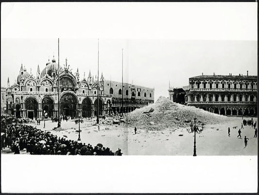 Venezia Crollo Campanile 1902 Ft 37757 - Stampa 24x18 cm - Farabola Stampa ai sali d'argento (anni 90)