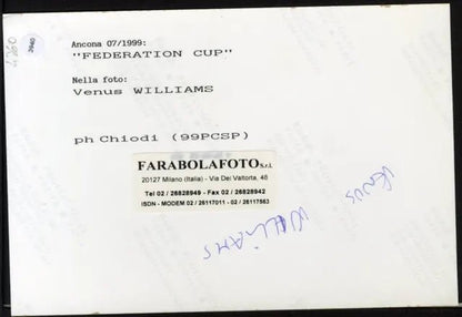 Venus Williams Federation Cup 1999 Ft 3940 - Stampa 18x13 cm - Farabola Stampa digitale