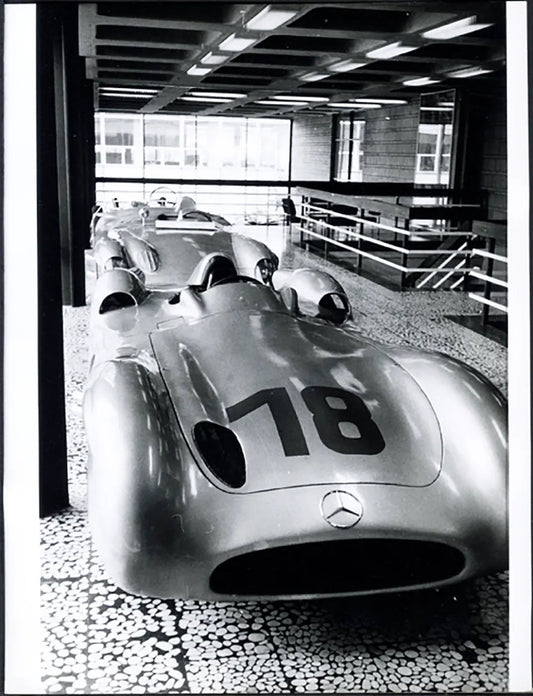 Vettura Mercedes di Fangio 1955 Ft 36453 - Stampa 24x18 cm - Farabola Stampa ai sali d'argento