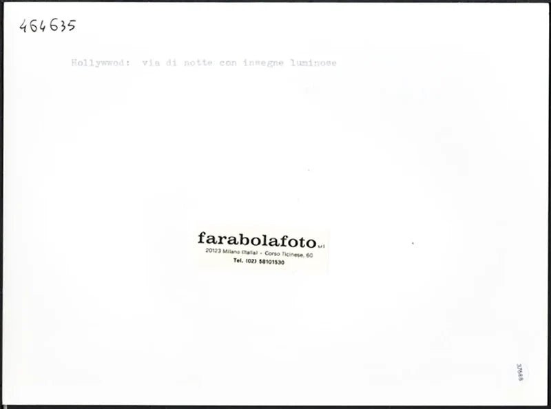 Via di notte a Hollywood anni 60 Ft 37688 - Stampa 24x18 cm - Farabola Stampa ai sali d'argento