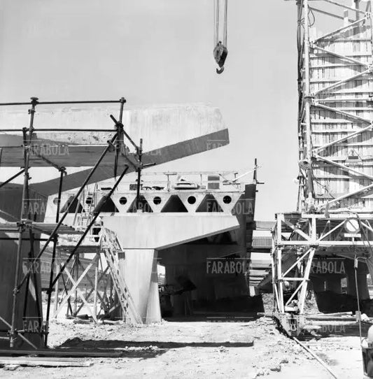 Via Olimpica in costruzione, Roma, 1960 - Farabola Immagine digitale
