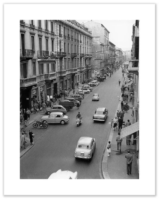 Via Paolo Sarpi, Milano 1958 - Farabola Fotografia
