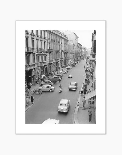 Via Paolo Sarpi, Milano 1958 - Farabola Fotografia