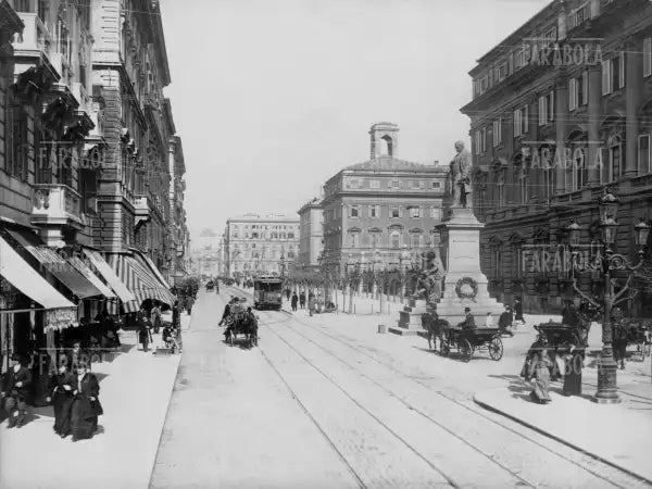 Via XX Settembre, Milano, primi del Novecento - Farabola Immagine digitale