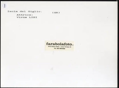 Virna Lisi all'isola del Giglio Ft 35880 - Stampa 24x18 cm - Farabola Stampa ai sali d'argento (anni 90)