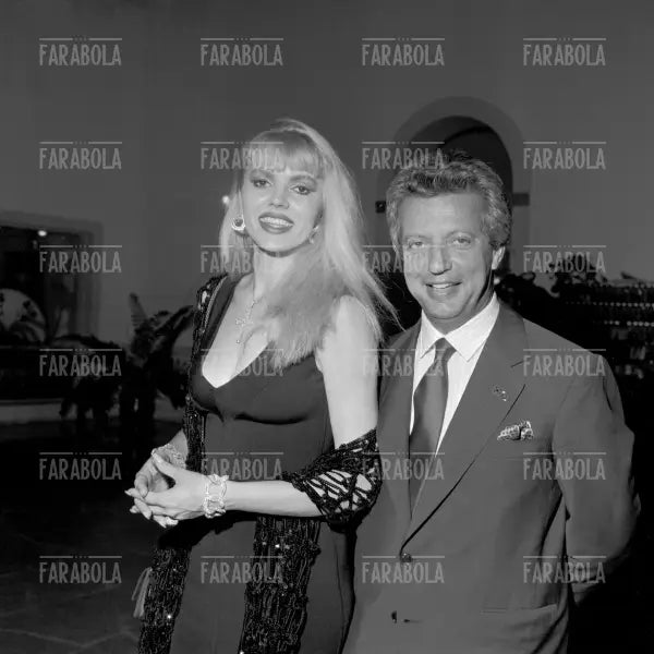 Vittorio Cecchi Gori e Rita Rusic, Festival di Venezia, 1988 - Farabola Immagine digitale