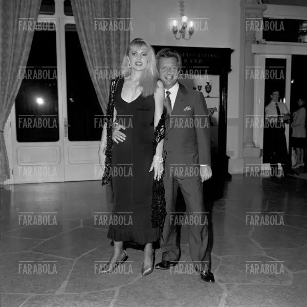 Vittorio Cecchi Gori e Rita Rusic, Festival di Venezia, 1988 - Farabola Immagine digitale