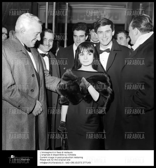 Vittorio De Sica, Mario Monicelli, Tomas Milian e Luchino Visconti, 1962 - Farabola Immagine digitale