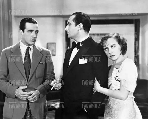 Vittorio De Sica, Nerio Bernardi e Milly in una scena del film Tempo Massimo, 1934 - Farabola Immagine digitale