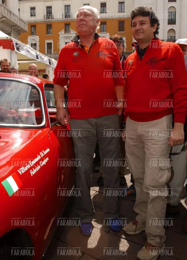 Vittorio Emanuele di Savoia e Fabrizio Giugiaro, Mille Miglia, 2004 - Farabola Immagine digitale