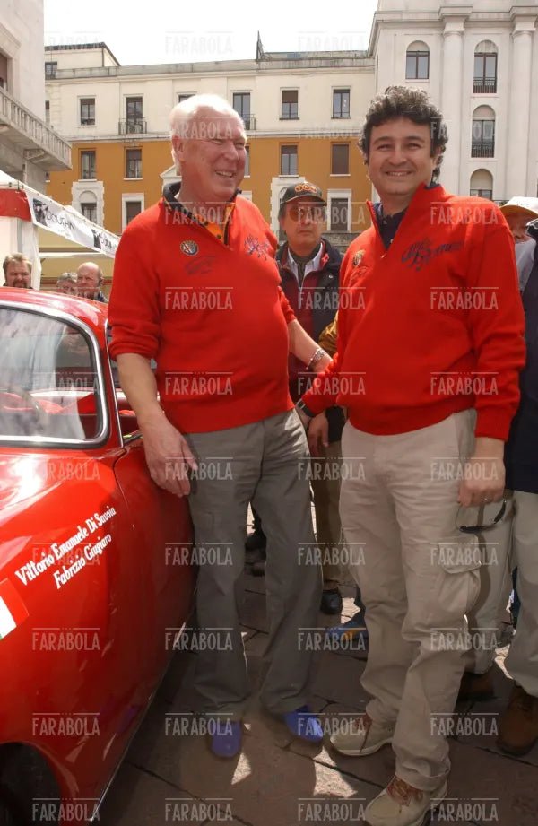 Vittorio Emanuele di Savoia e Fabrizio Giugiaro, Mille Miglia, 2004 - Farabola Immagine digitale