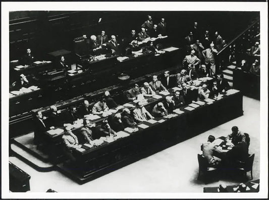 Vittorio Emanuele Orlando all'Assemblea Costituente 1946 Ft 37708 - Stampa 24x18 cm - Farabola Stampa ai sali d'argento (anni 90)