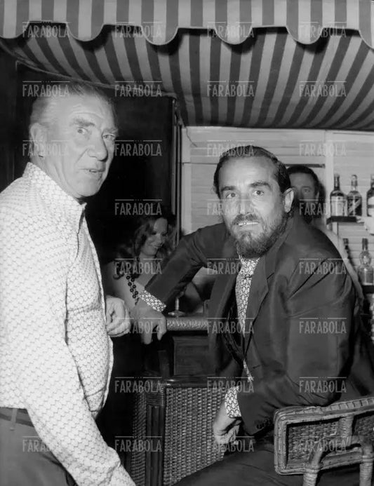 Vittorio Gassman e Ferruccio Valcareggi alla Bussola, 1970 - Farabola Immagine digitale