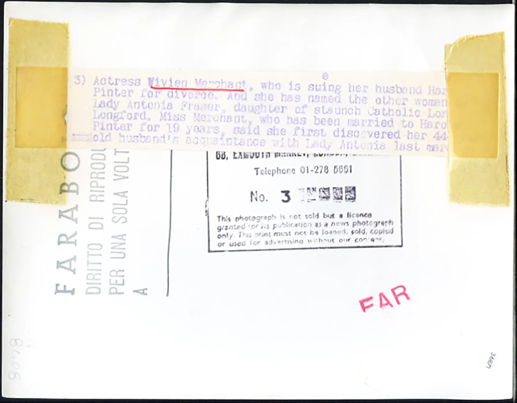 Vivien Merchant anni 70 Ft 36871 - Stampa 20x15 cm - Farabola Stampa ai sali d'argento