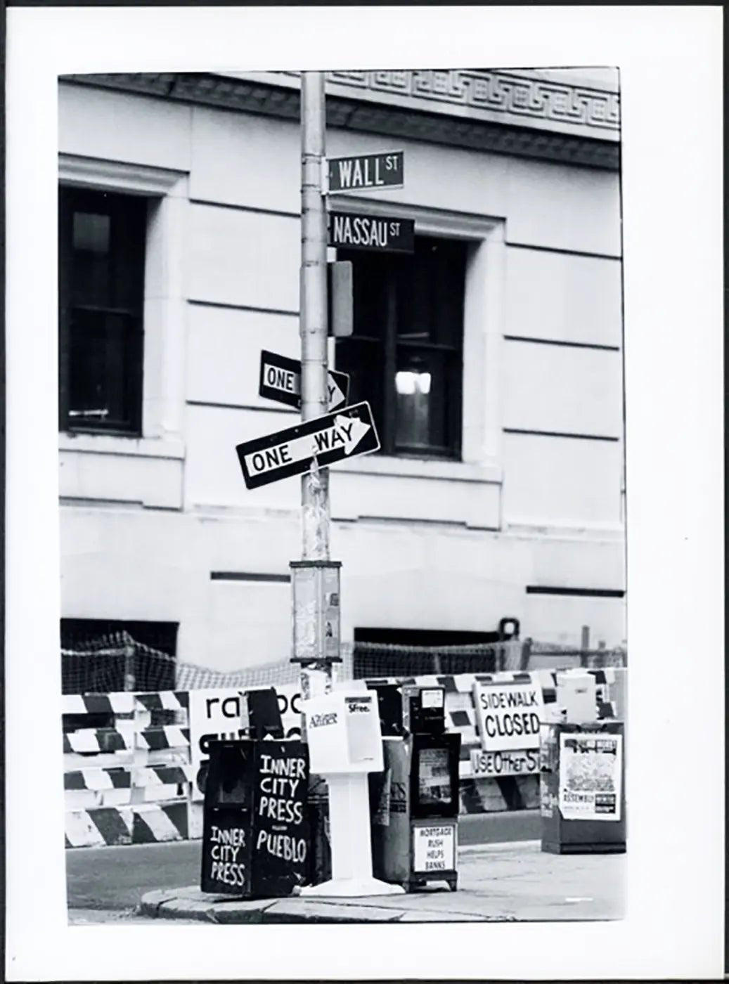 Wall Street a New York anni 90 Ft 37928 - Stampa 24x18 cm - Farabola Stampa ai sali d'argento