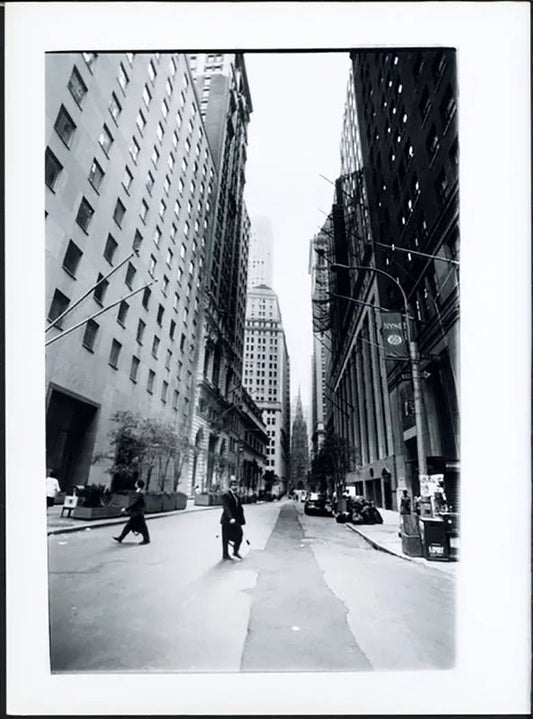 Wall Street New York anni 90 Ft 37681 - Stampa 24x18 cm - Farabola Stampa ai sali d'argento