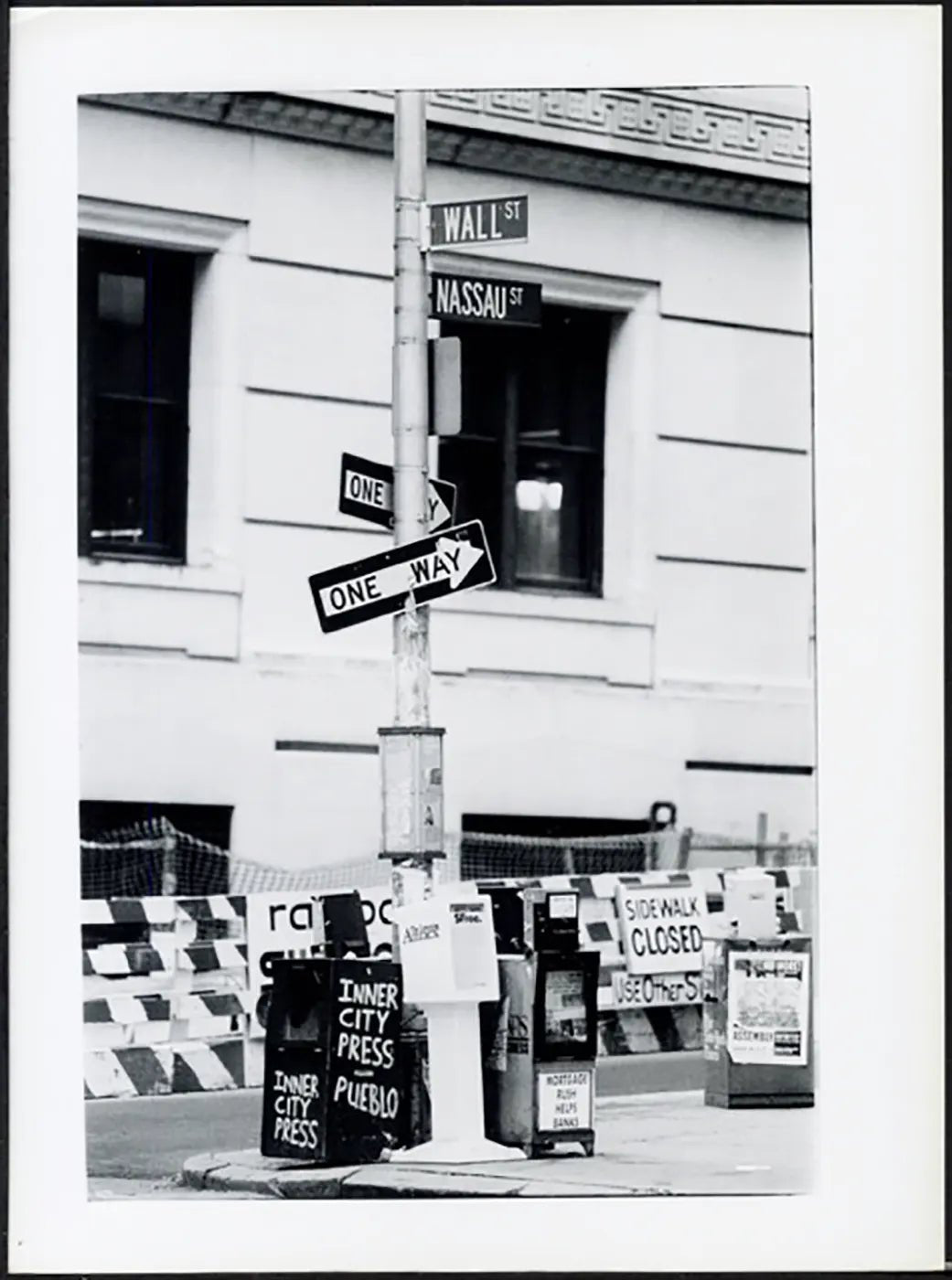 Wall Street New York anni 90 Ft 37919 - Stampa 24x18 cm - Farabola Stampa ai sali d'argento