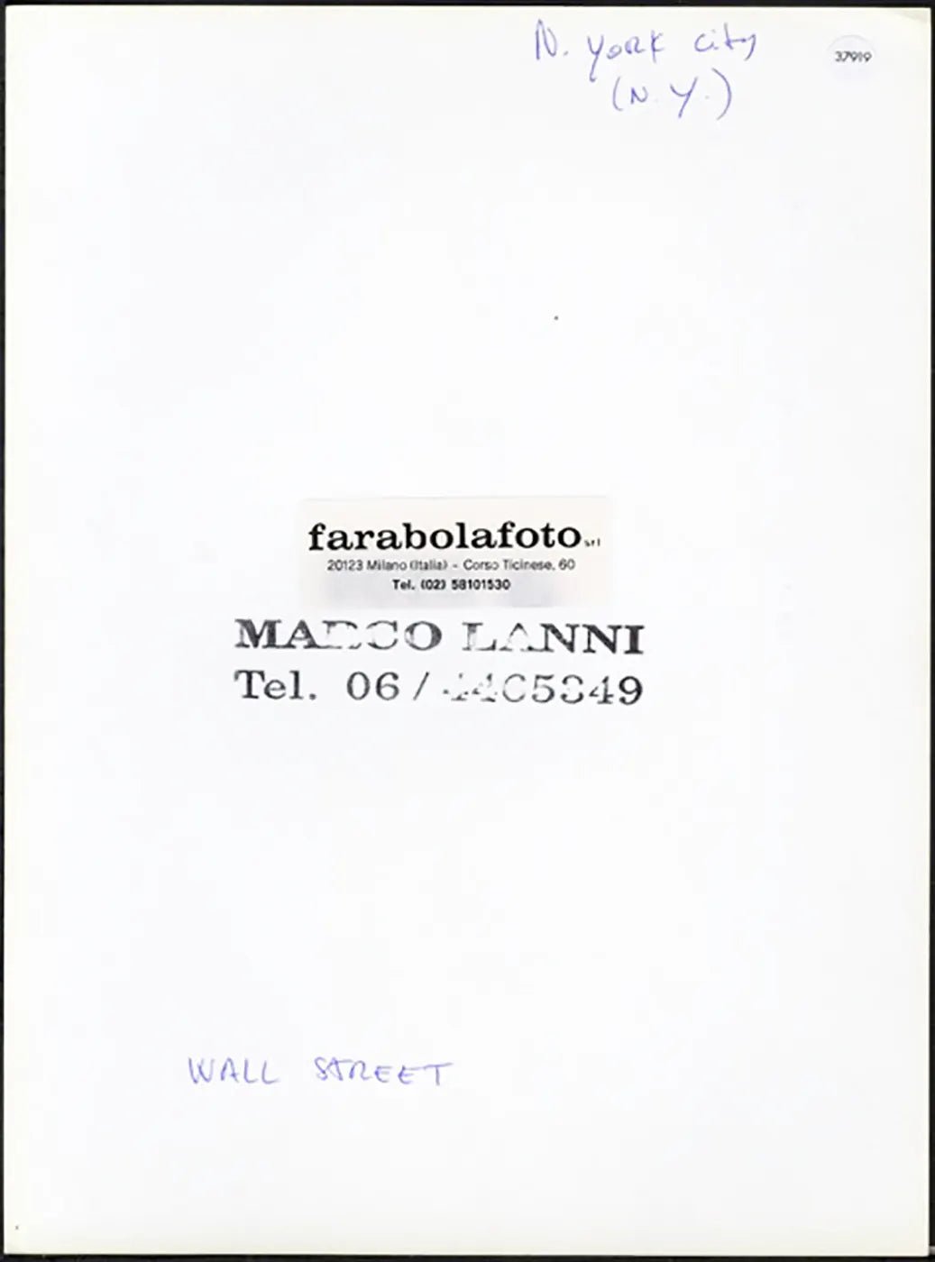Wall Street New York anni 90 Ft 37919 - Stampa 24x18 cm - Farabola Stampa ai sali d'argento