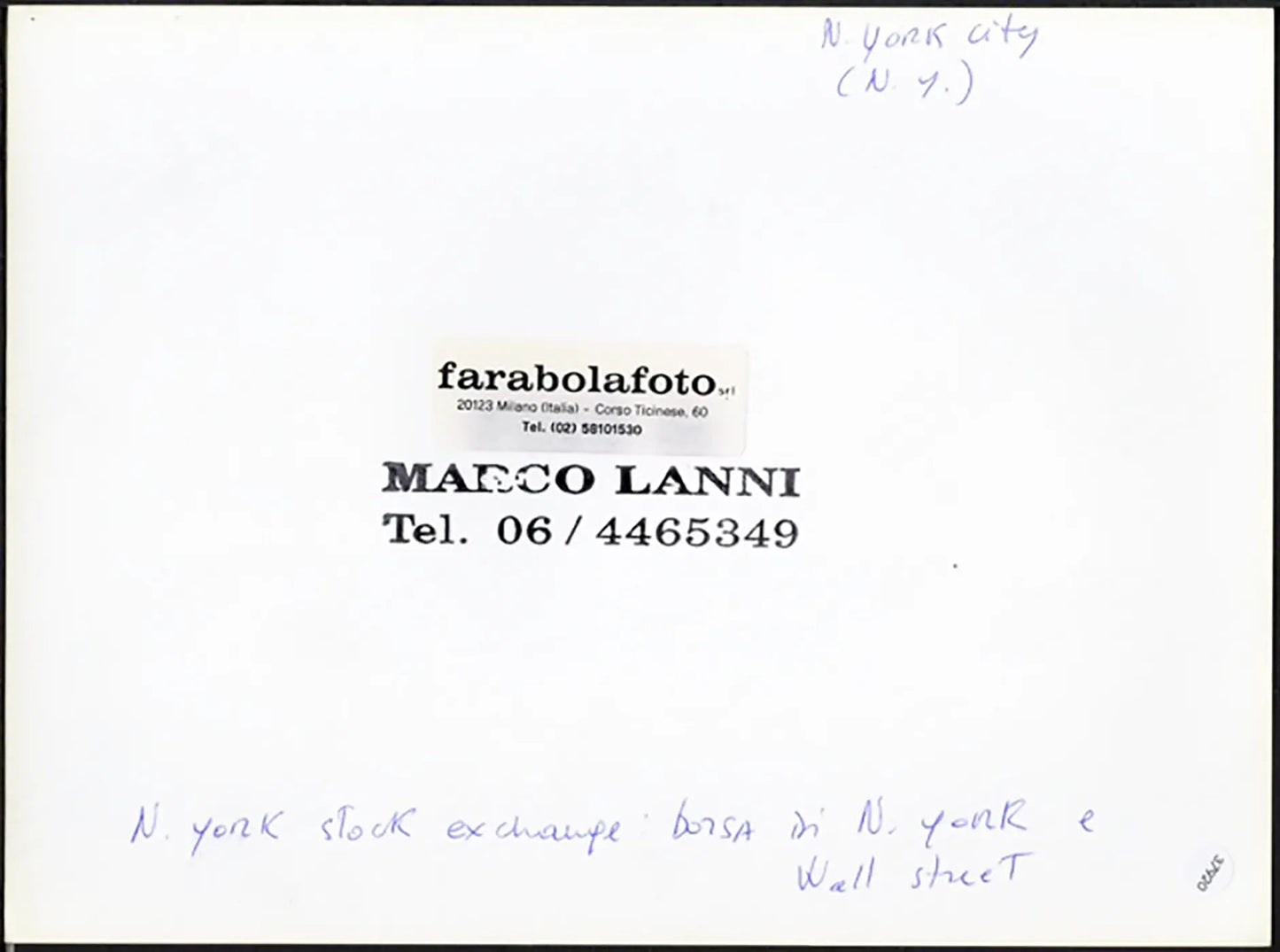 Wall Street New York anni 90 Ft 37920 - Stampa 24x18 cm - Farabola Stampa ai sali d'argento
