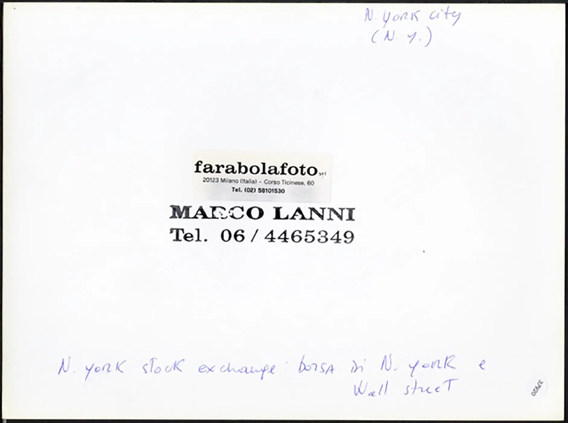 Wall Street New York anni 90 Ft 37920 - Stampa 24x18 cm - Farabola Stampa ai sali d'argento