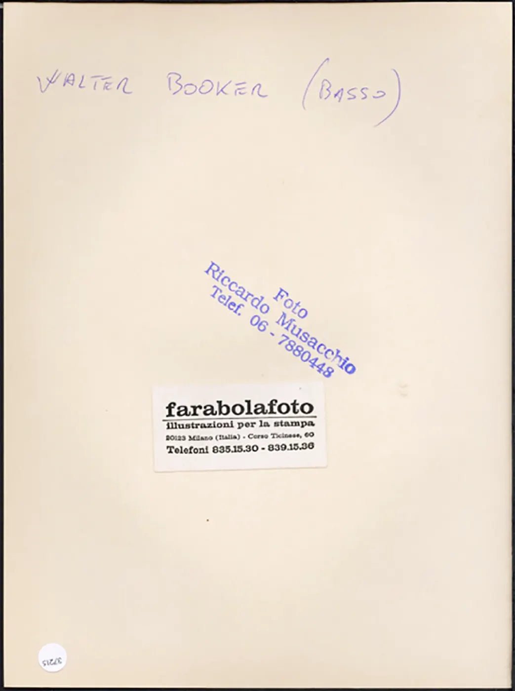 Walter Booker anni 90 Ft 37215 - Stampa 24x18 cm - Farabola Stampa ai sali d'argento