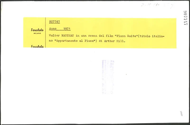 Walter Matthau nel film Plaza Suite 1971 Ft 37377 - Stampa 17x27 cm - Farabola Stampa ai sali d'argento