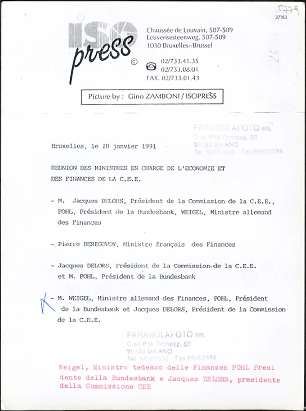 Weigel, Pohl e Delors 1991 Ft 37183 - Stampa 24x18 cm - Farabola Stampa ai sali d'argento