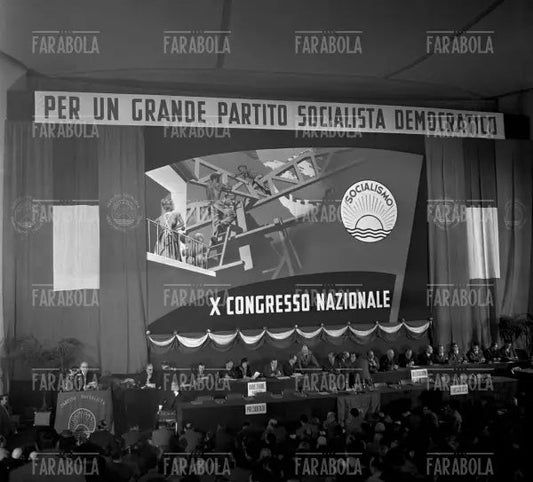 X Congresso Partito Socialista Democratico, 1956 - Farabola Immagine digitale