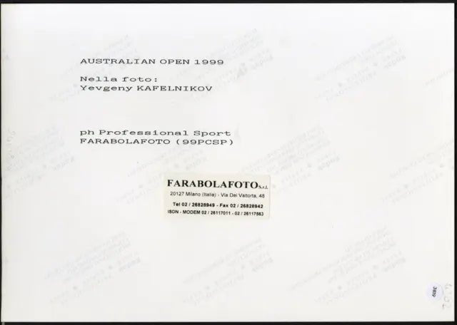 Yevgeny Kafelnikov Australian Open 1999 Ft 3819 - Stampa 24x18 cm - Farabola Stampa digitale