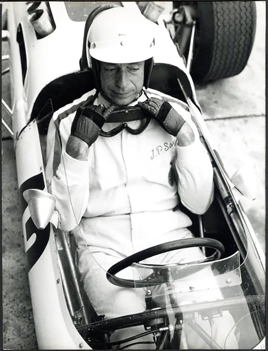 Yves Montand sul set di Grand Prix 1966 Ft 37834 - Stampa 21x27 cm - Farabola Stampa ai sali d'argento