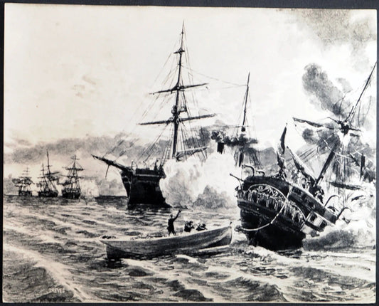 Battaglia di Lissa 1866 Ft 1419 - Stampa 24x18 cm - Farabola Stampa ai sali d'argento