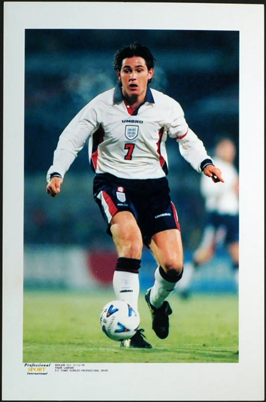 Calcio Inghilterra U21 Frank Lampard 1998 Ft 136 - Stampa 18x13 cm - Farabola Stampa digitale