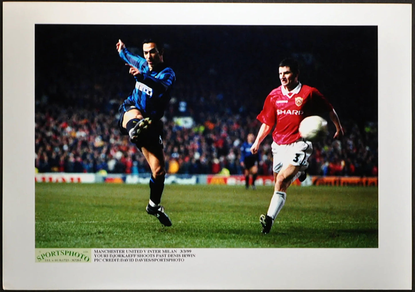 Champions League 1999 Djorkaeff Irwin Ft 2338 - Stampa 24x18 cm - Farabola Stampa digitale