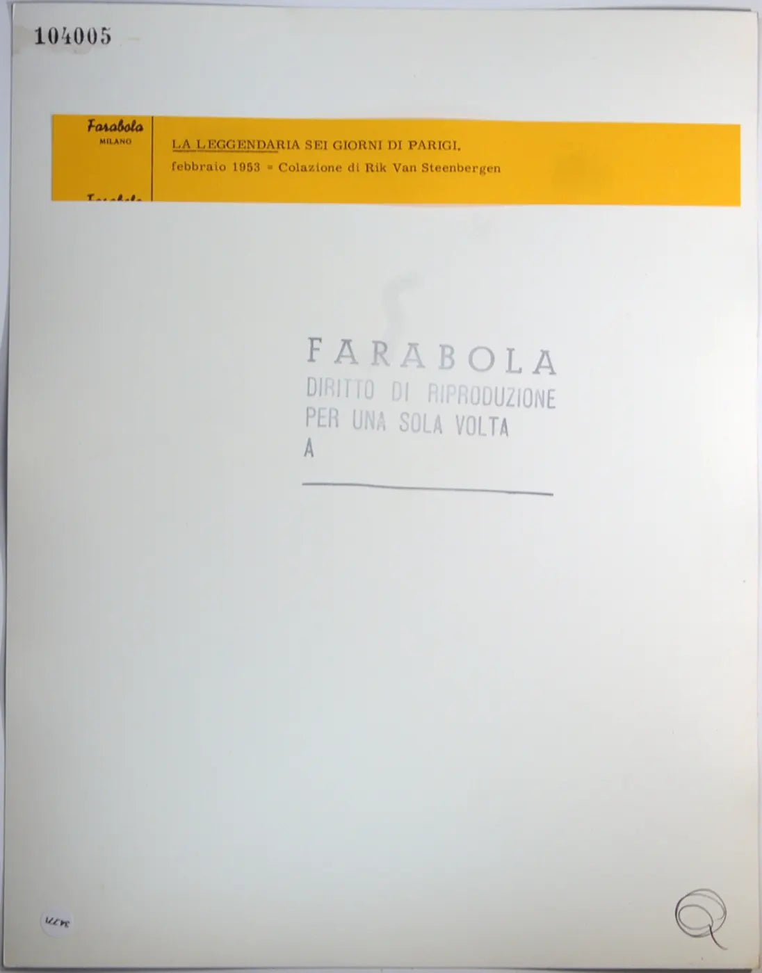 Sei giorni di Parigi 1953 Ft 34771 - Stampa 30x24 cm - Farabola Stampa ai sali d'argento